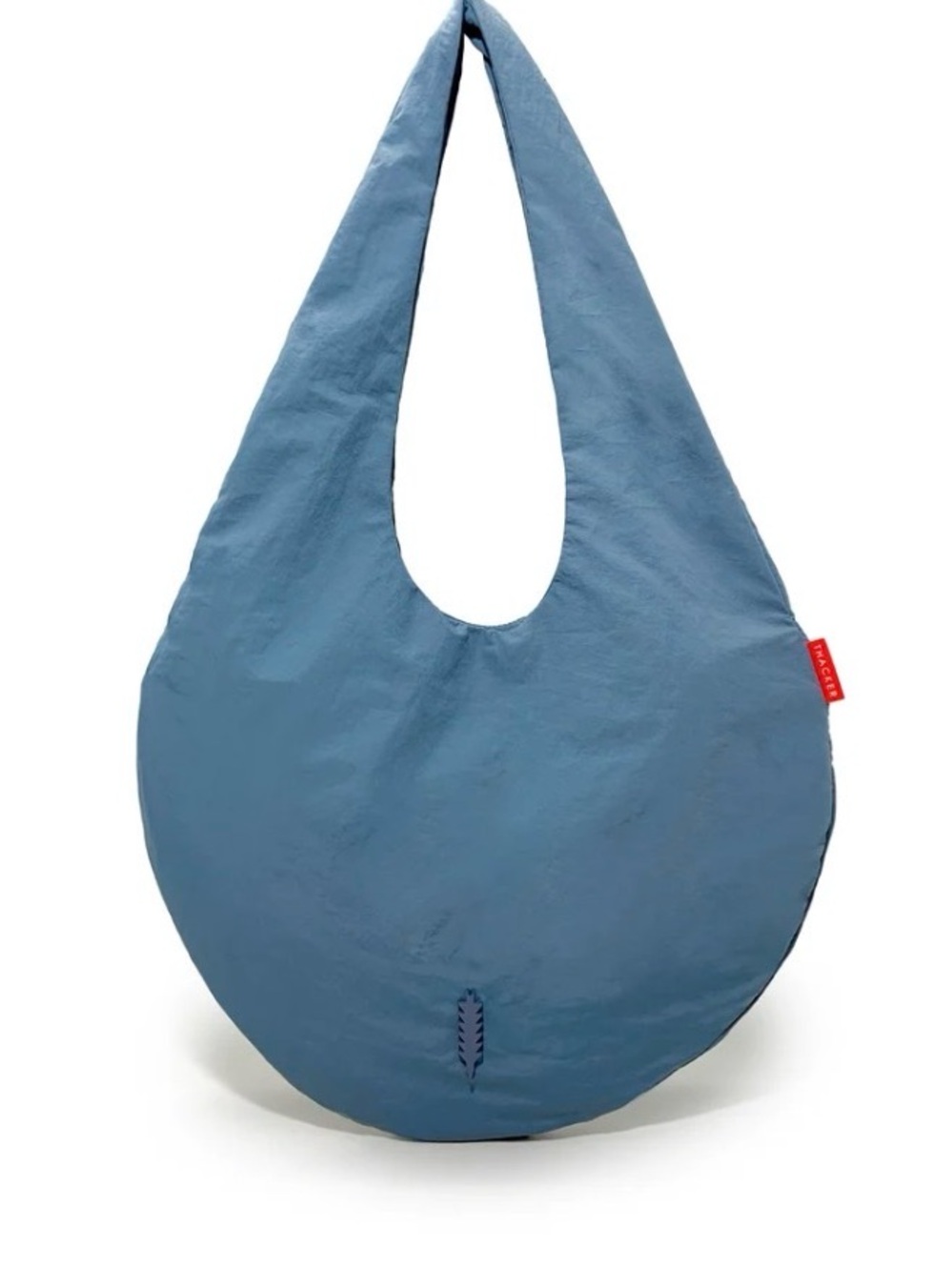 Thacker hobo Shoulder Bag in Dusty Blue with snap on closer